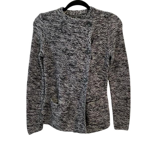 Lucky Brand black and grey button sweater size xs - Picture 1 of 5
